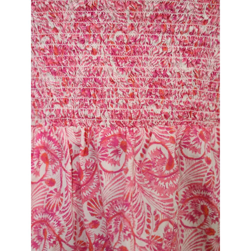 J.Crew New Pink Floral Smocked Mini Dress Puff Sleeve Cotton Coastal Romantic S - Picture 6 of 16